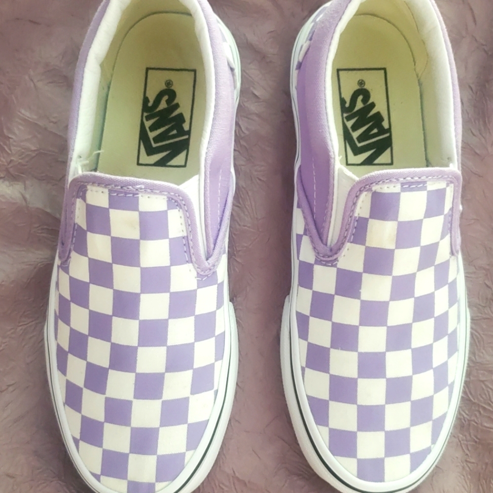 Purple Checkered Vans